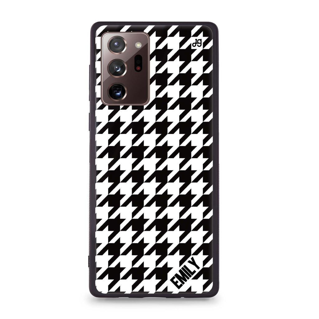 Houndstooth Samsung Note 20 Ultra Glass Case