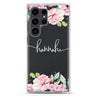 Floral Dream I personalized name Samsung Galaxy S26/S25/S24/S23/S22 Ultra ultra clear case, transparent design, main view