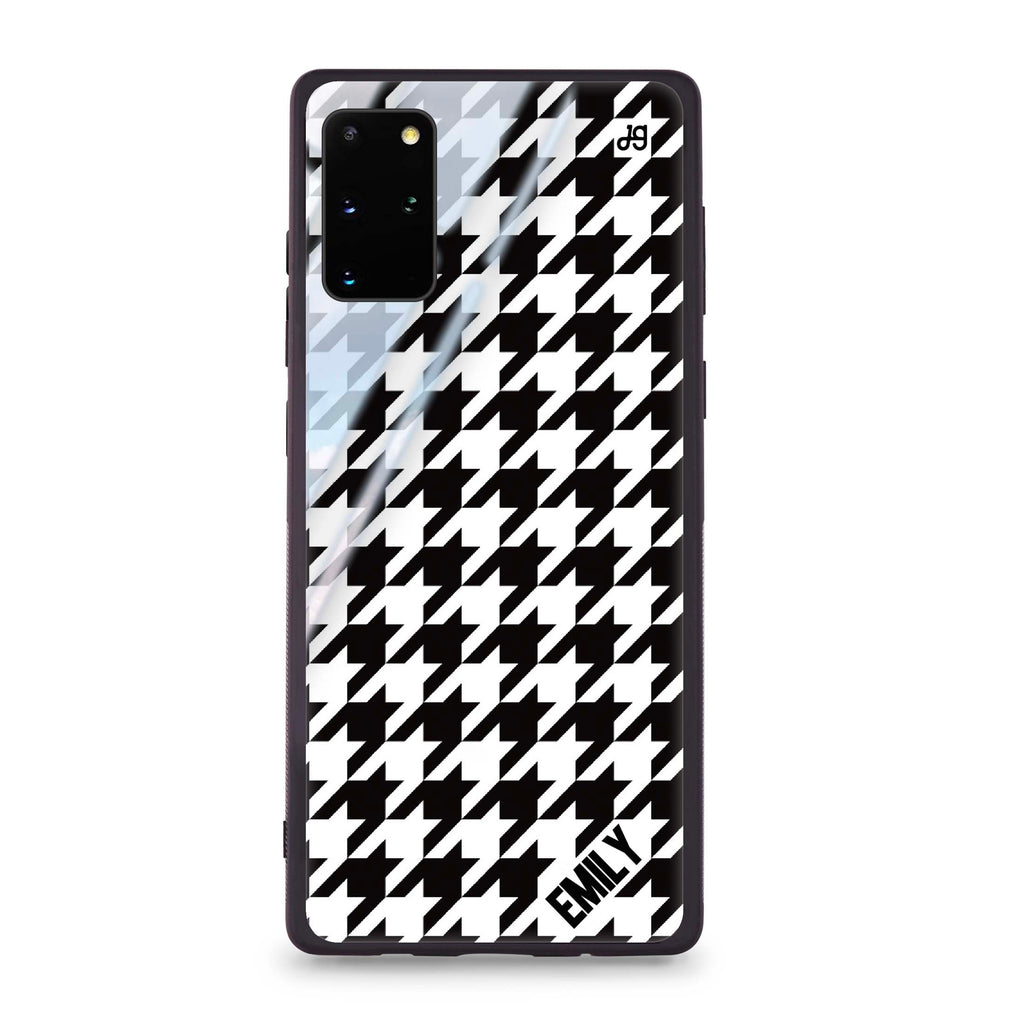 Houndstooth Samsung S20 Plus Glass Case