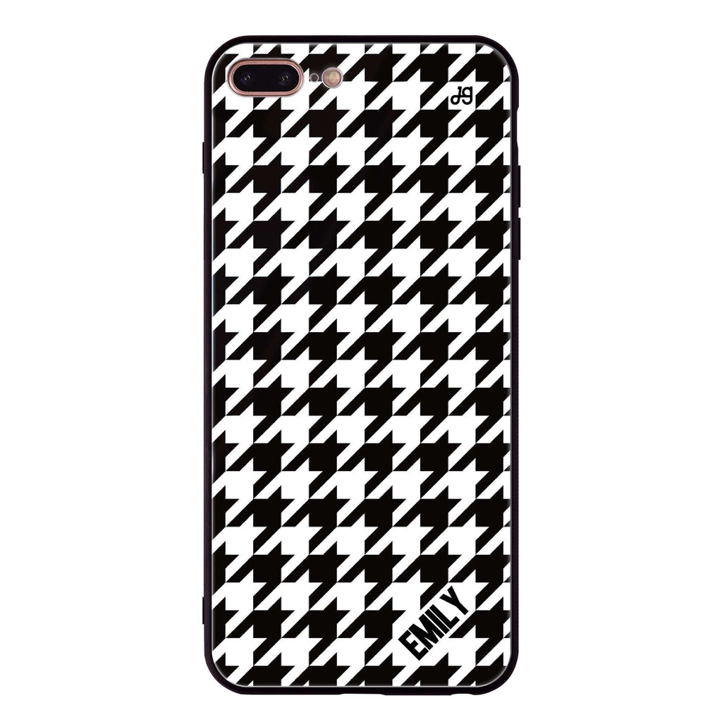 Houndstooth iPhone 8 Plus Glass Case