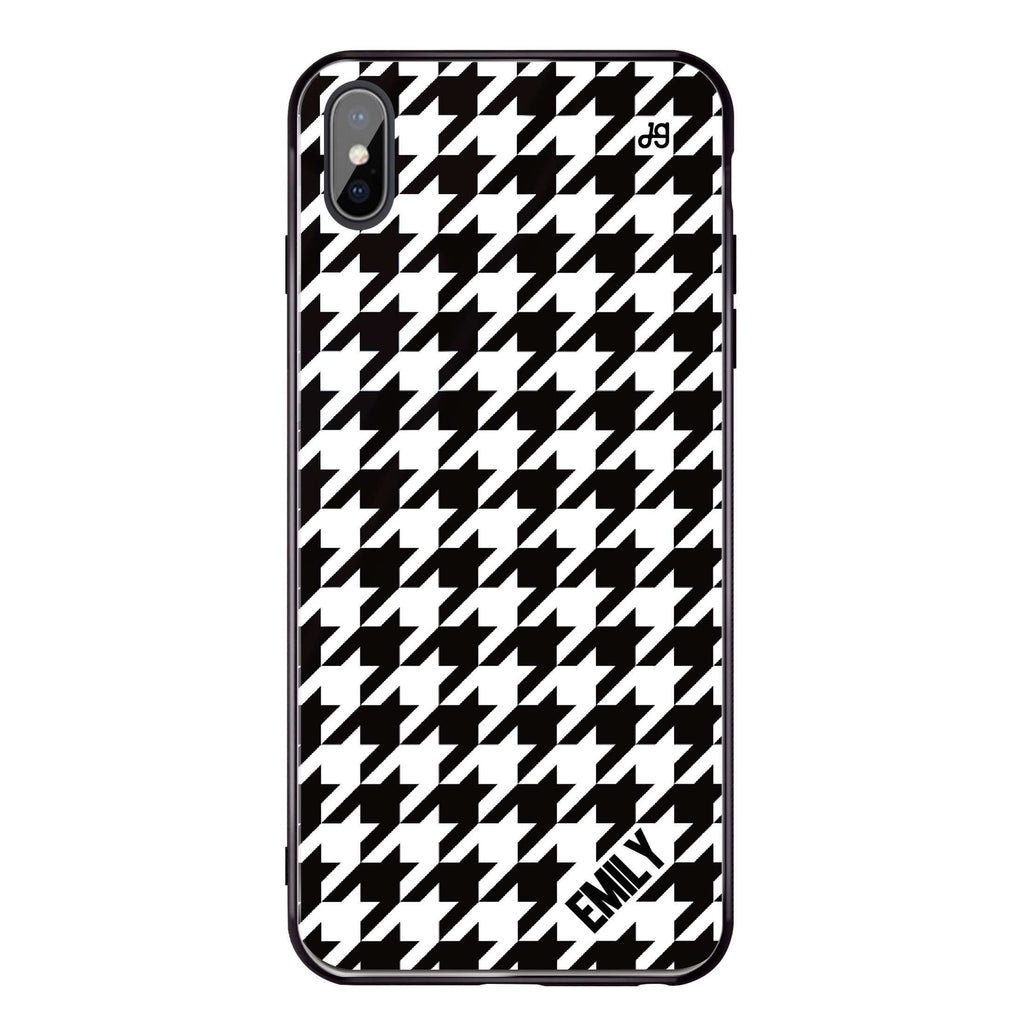 Houndstooth iPhone XS Glass Case