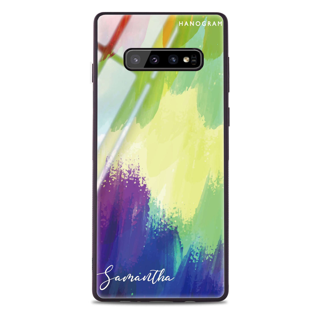 Watercolor Abstract Samsung S10 Plus Glass Case