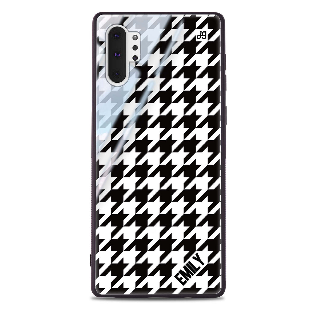 Houndstooth Samsung Note 10 Plus Glass Case