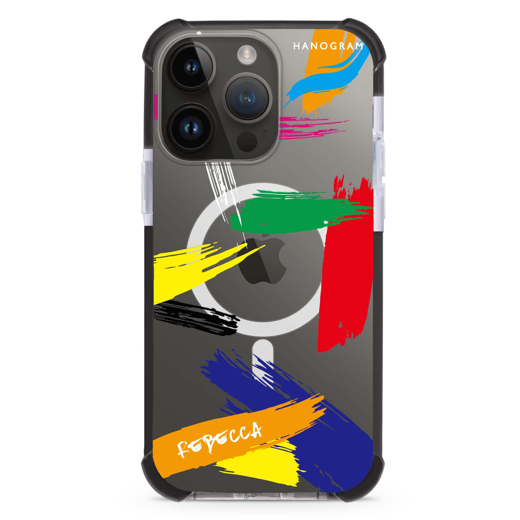 Brush Paint MagSafe Compatible Ultra Shockproof Case