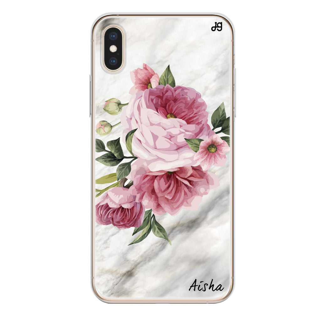 Floral & Marble iPhone X Ultra Clear Case