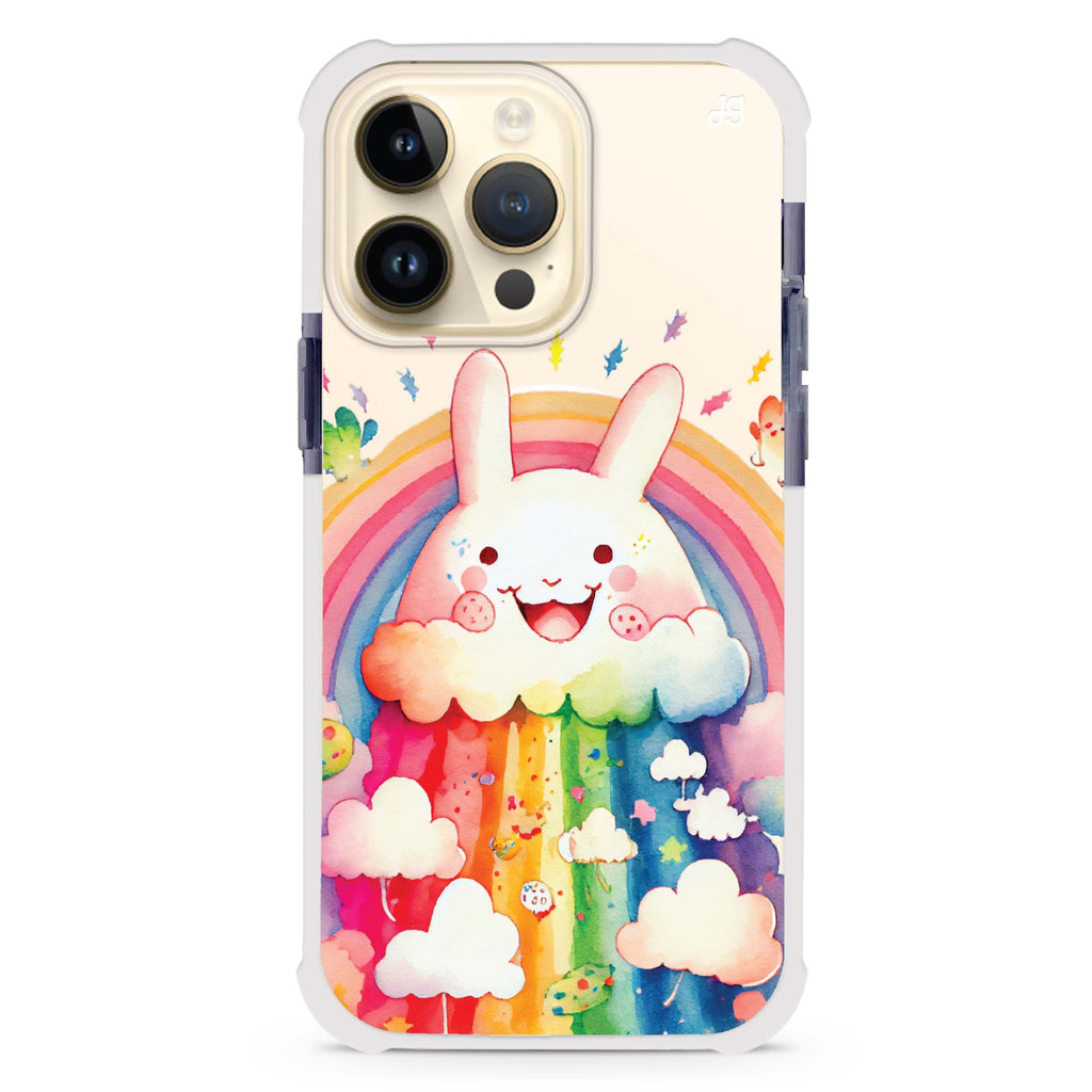 Rainbow Bunny MagSafe Compatible Ultra Shockproof Case