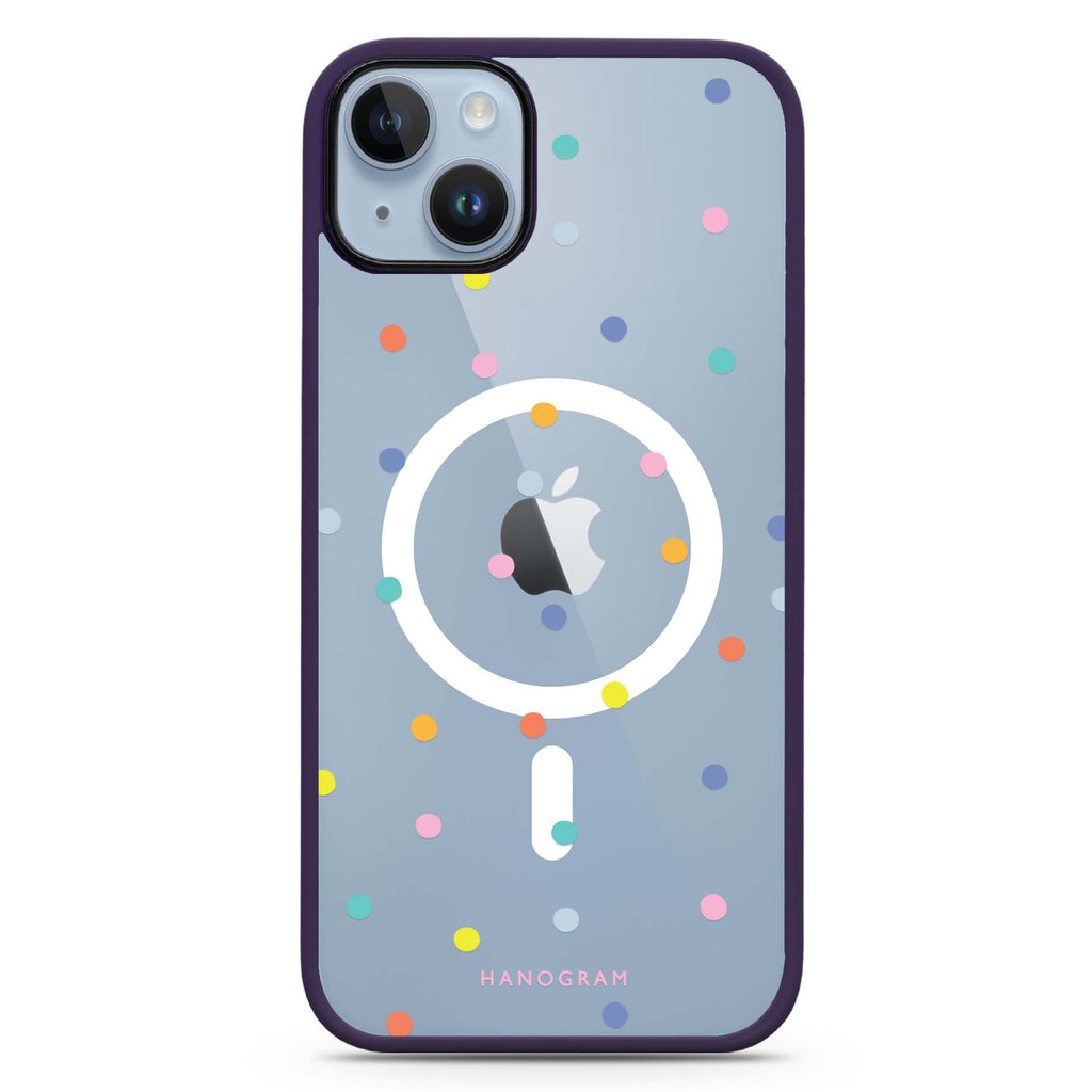 Colourful Dot Pattern iPhone 14 Plus MagSafe Compatible Impact Guard Bumper Case