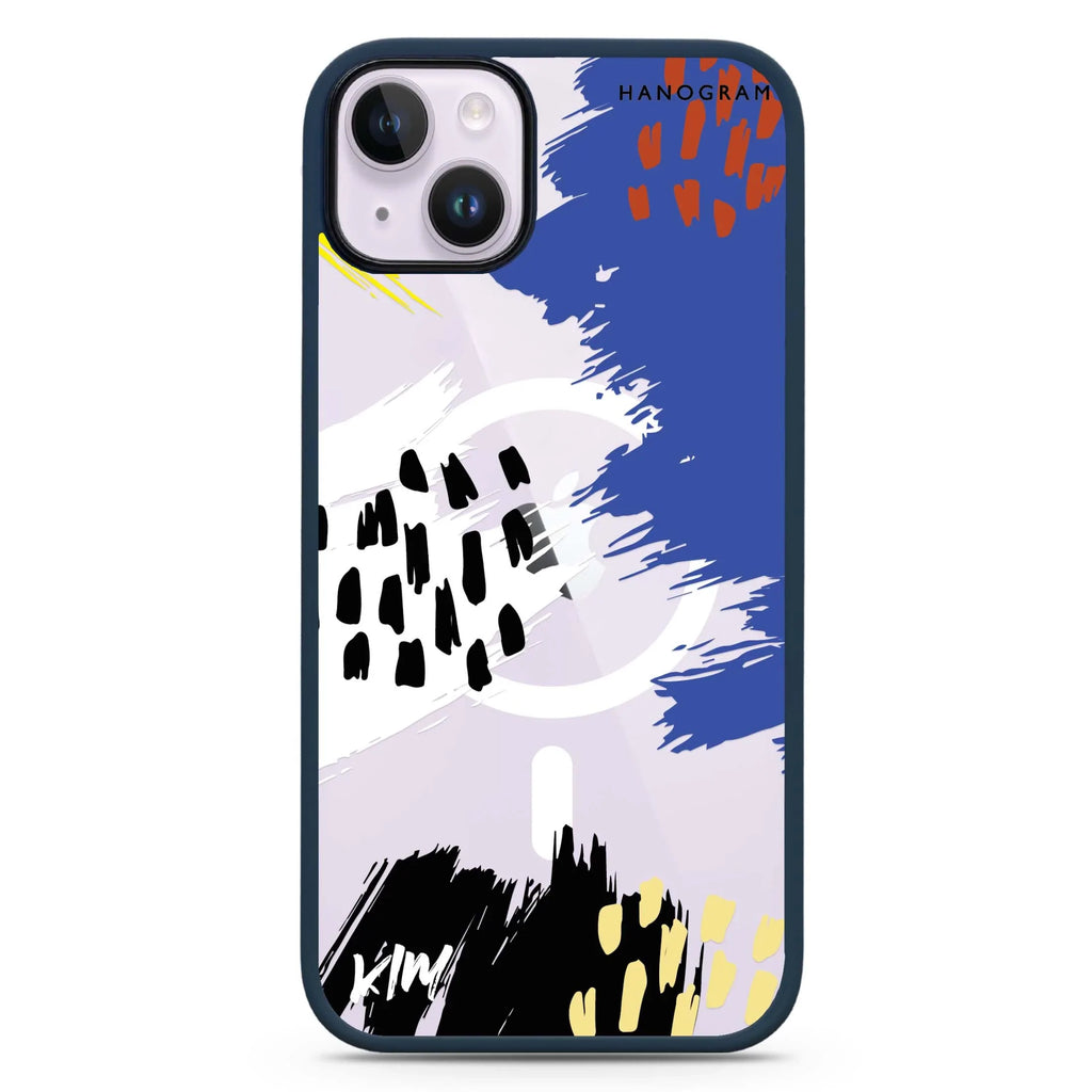 Trendy Abstract I iPhone 14 Plus MagSafe Compatible Impact Guard Bumper Case