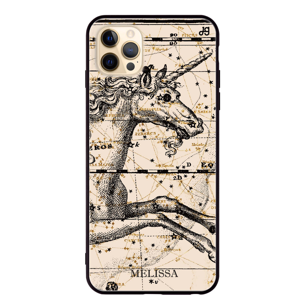 Star Map Unicorn iPhone 12 Pro Glass Case