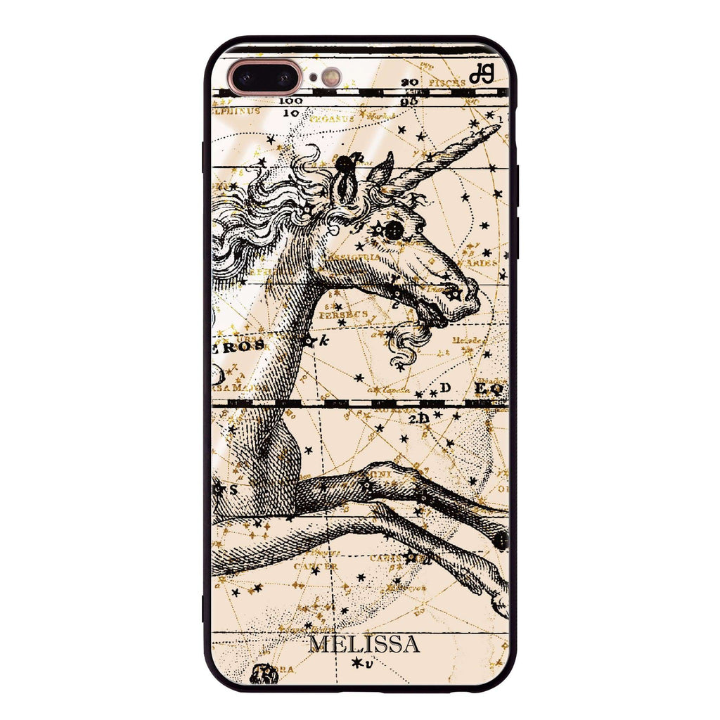Star Map Unicorn iPhone 8 Plus Glass Case