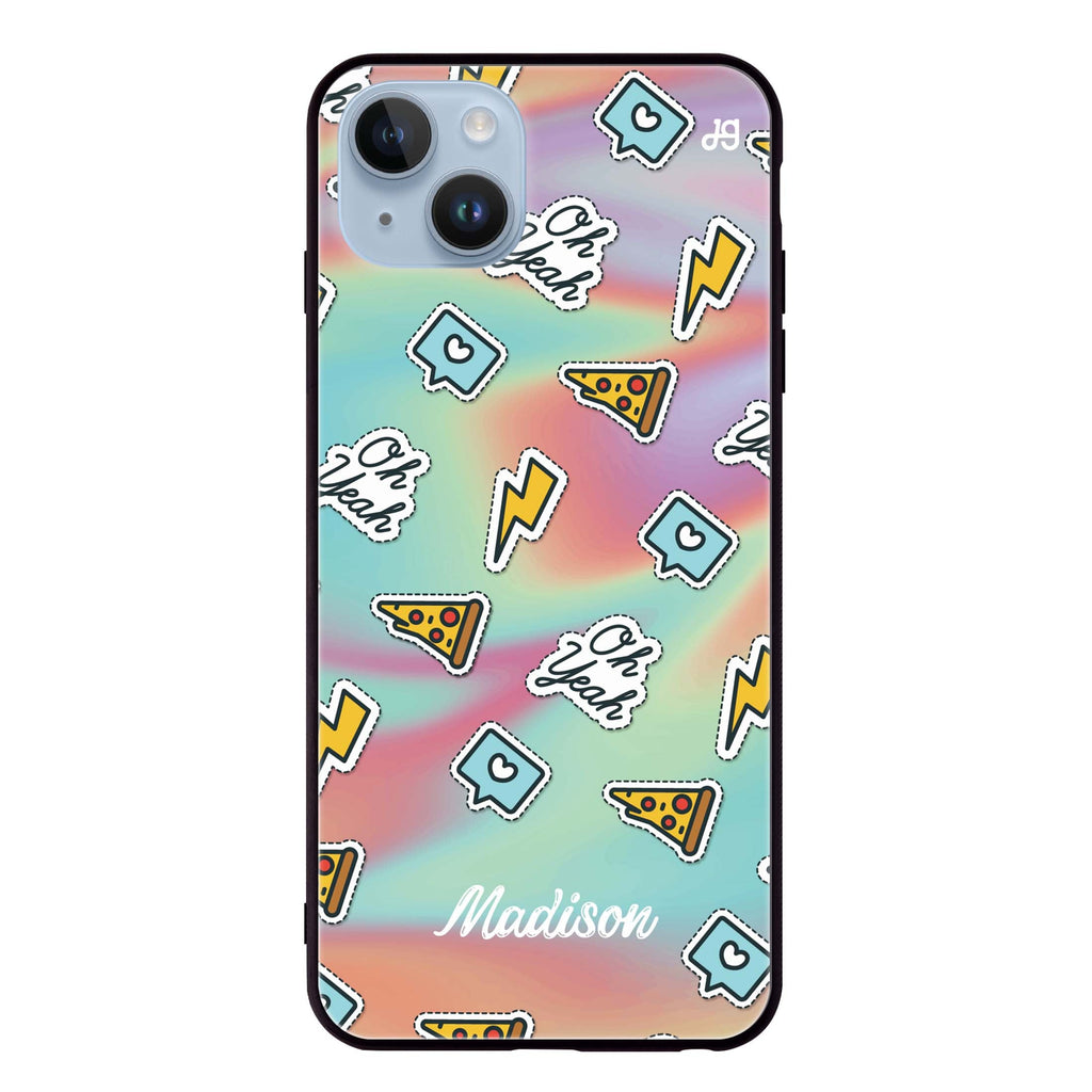 Pizza Sticker iPhone 14 Plus Glass Case