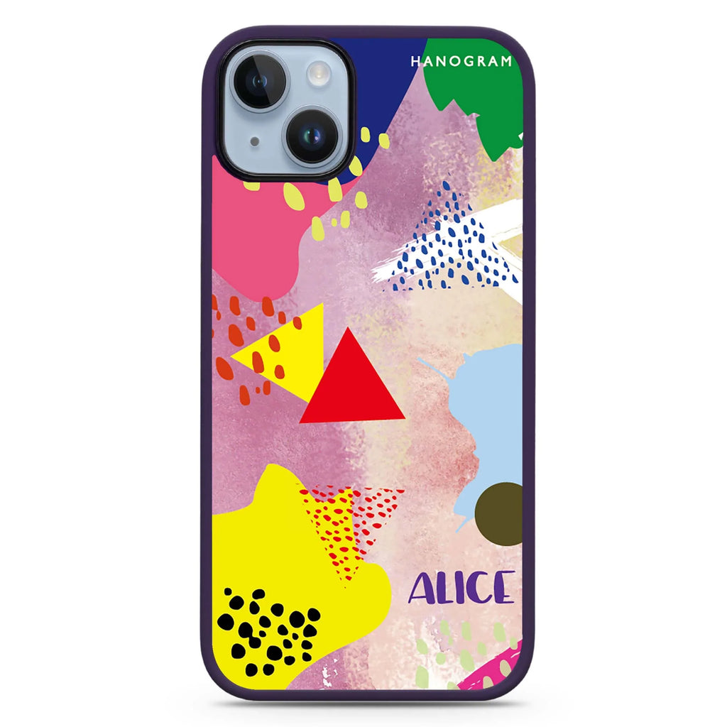 Trendy Abstract III iPhone 14 Plus MagSafe Compatible Impact Guard Bumper Case