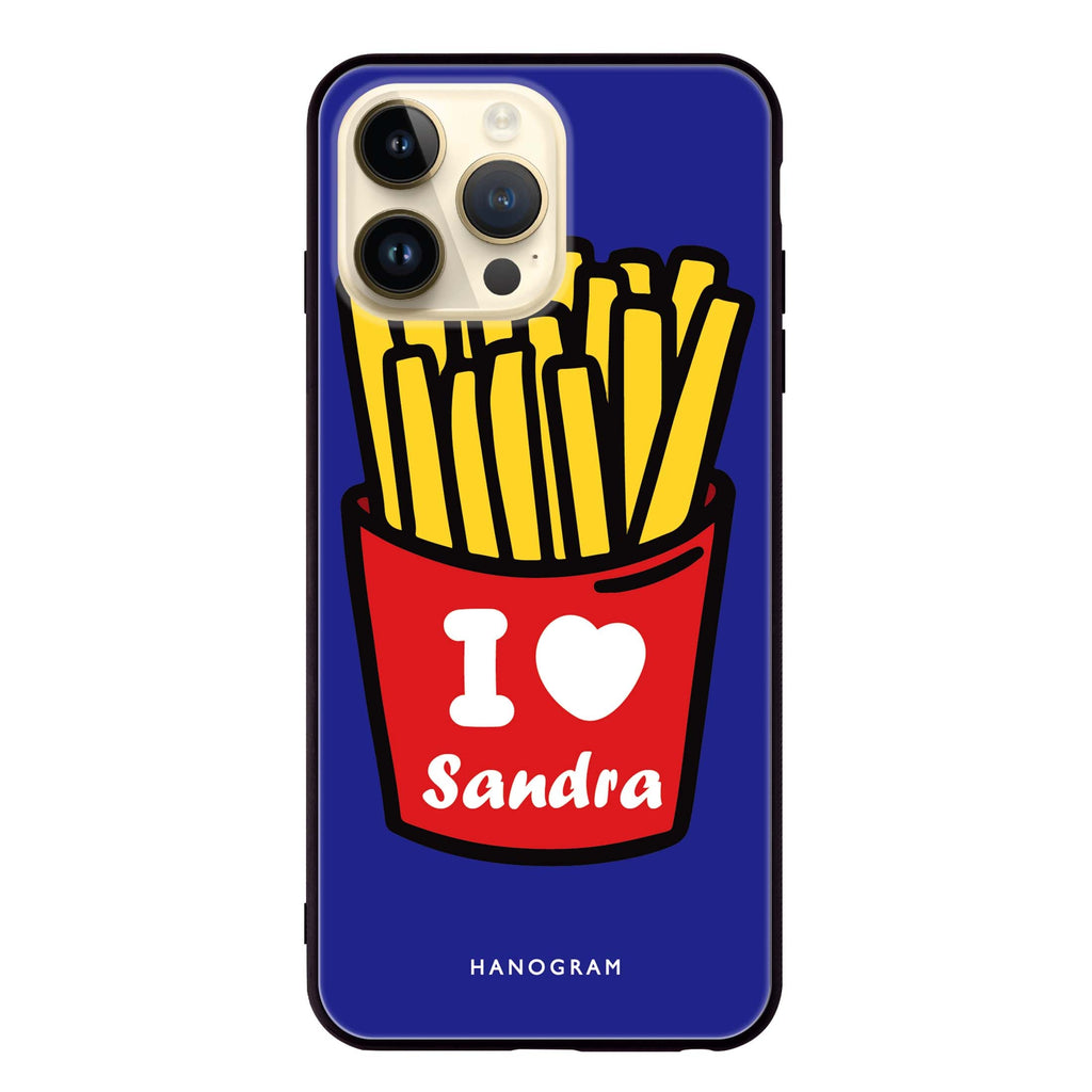 I Love French Fries Glass Case