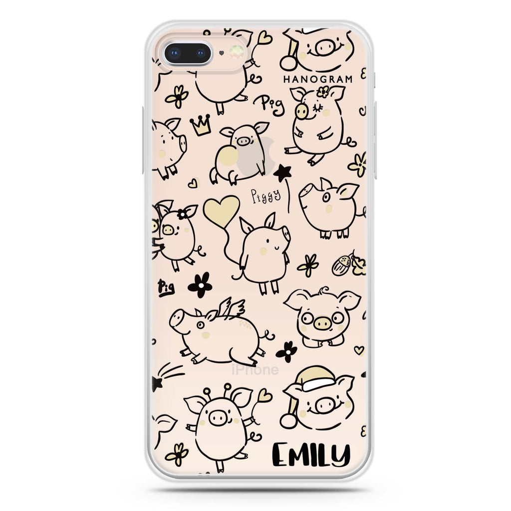 Lovely Piggy iPhone 8 Ultra Clear Case