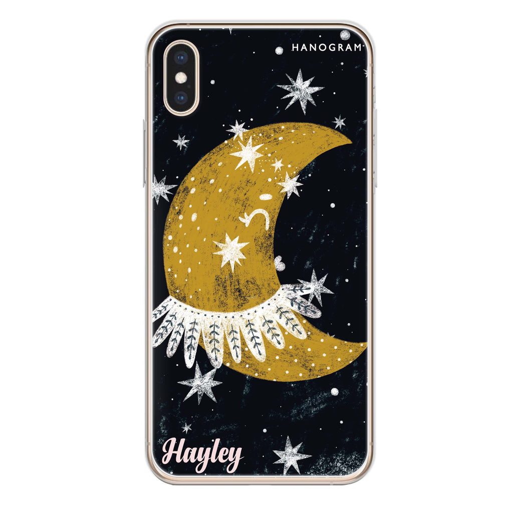 Cute Half Moon iPhone XS Max Ultra Clear Case