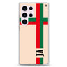 Matching Stripes personalized name Samsung Galaxy S26/S25/S24/S23/S22 Ultra ultra clear case, transparent design, main view