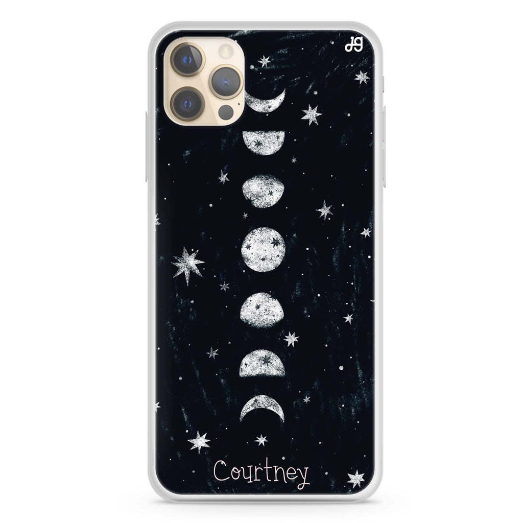 Phases of the moon iPhone 12 Pro Ultra Clear Case