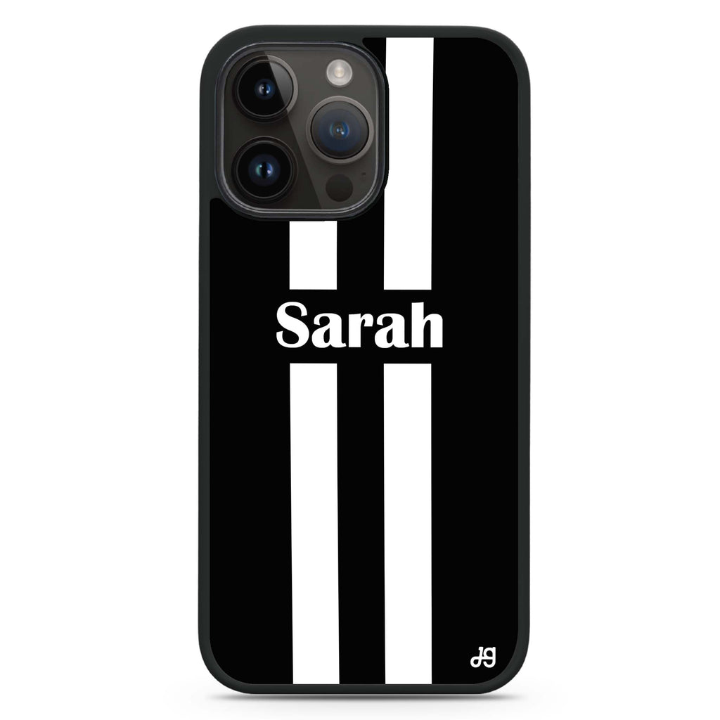 Black and white Stripes Impact Guard Bumper Case