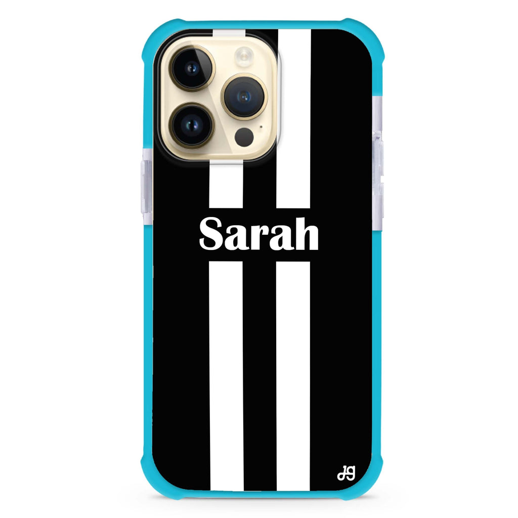 Black and white Stripes MagSafe Compatible Ultra Shockproof Case