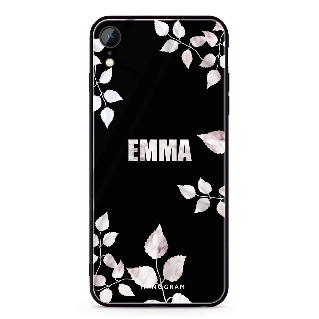 Life Simple Floral iPhone XR Glass Case