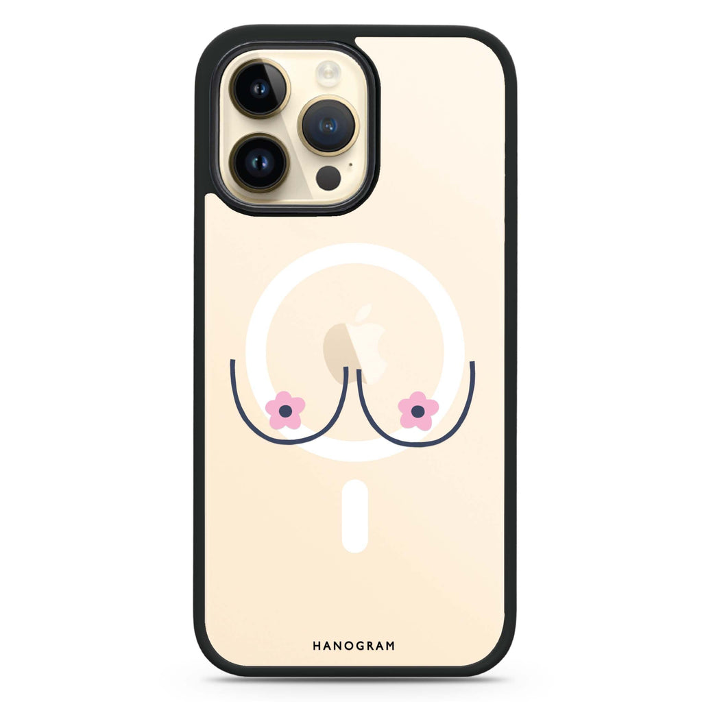 Floral Breast MagSafe Compatible Impact Guard Bumper Case
