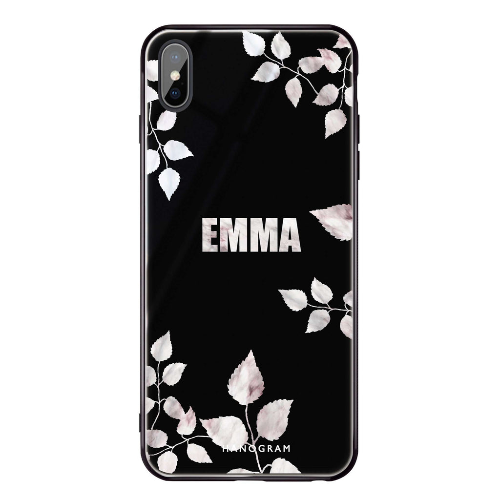 Life Simple Floral iPhone XS Glass Case