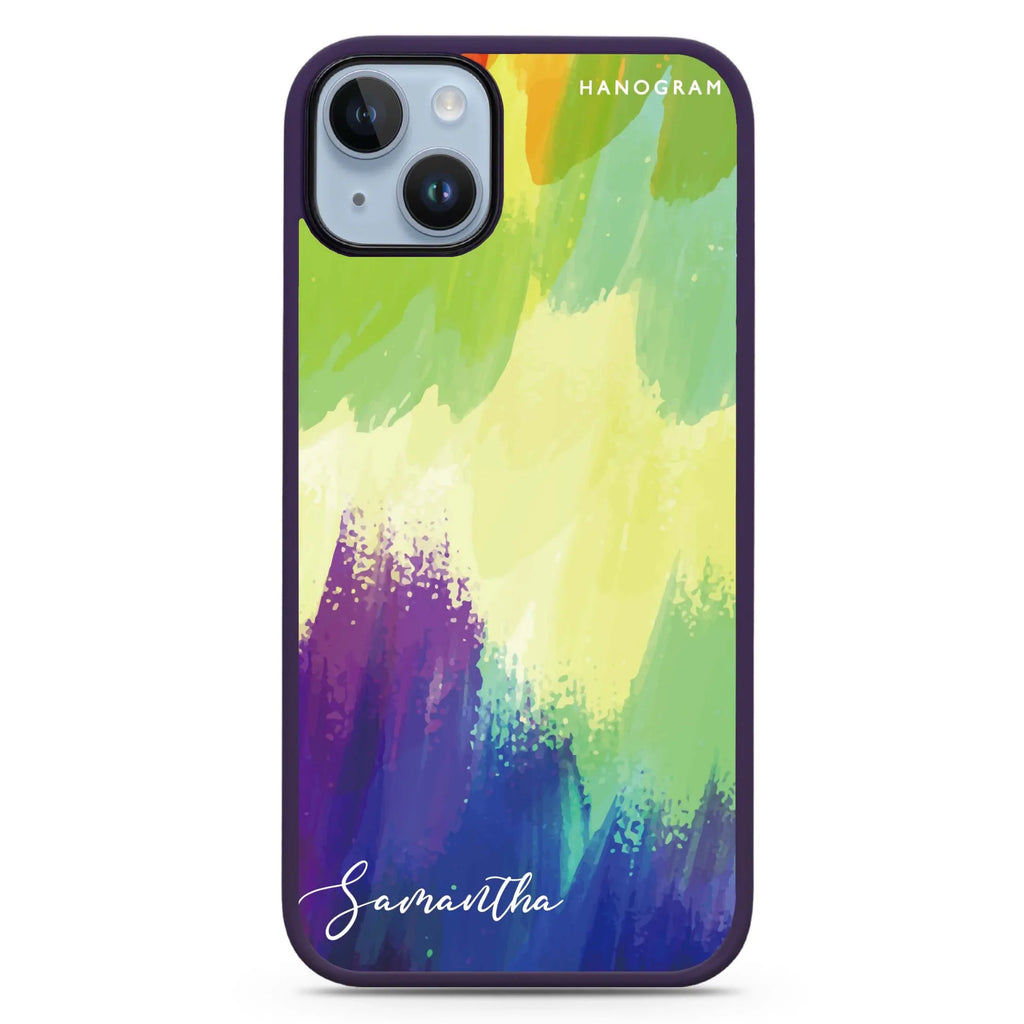 Watercolor Abstract iPhone 14 Plus MagSafe Compatible Impact Guard Bumper Case