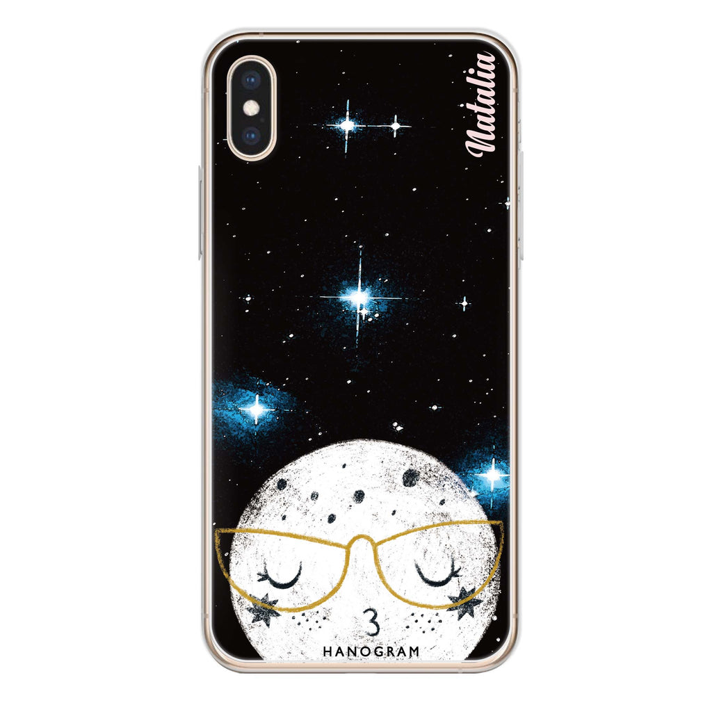 Glasses Moon iPhone XS Max Ultra Clear Case