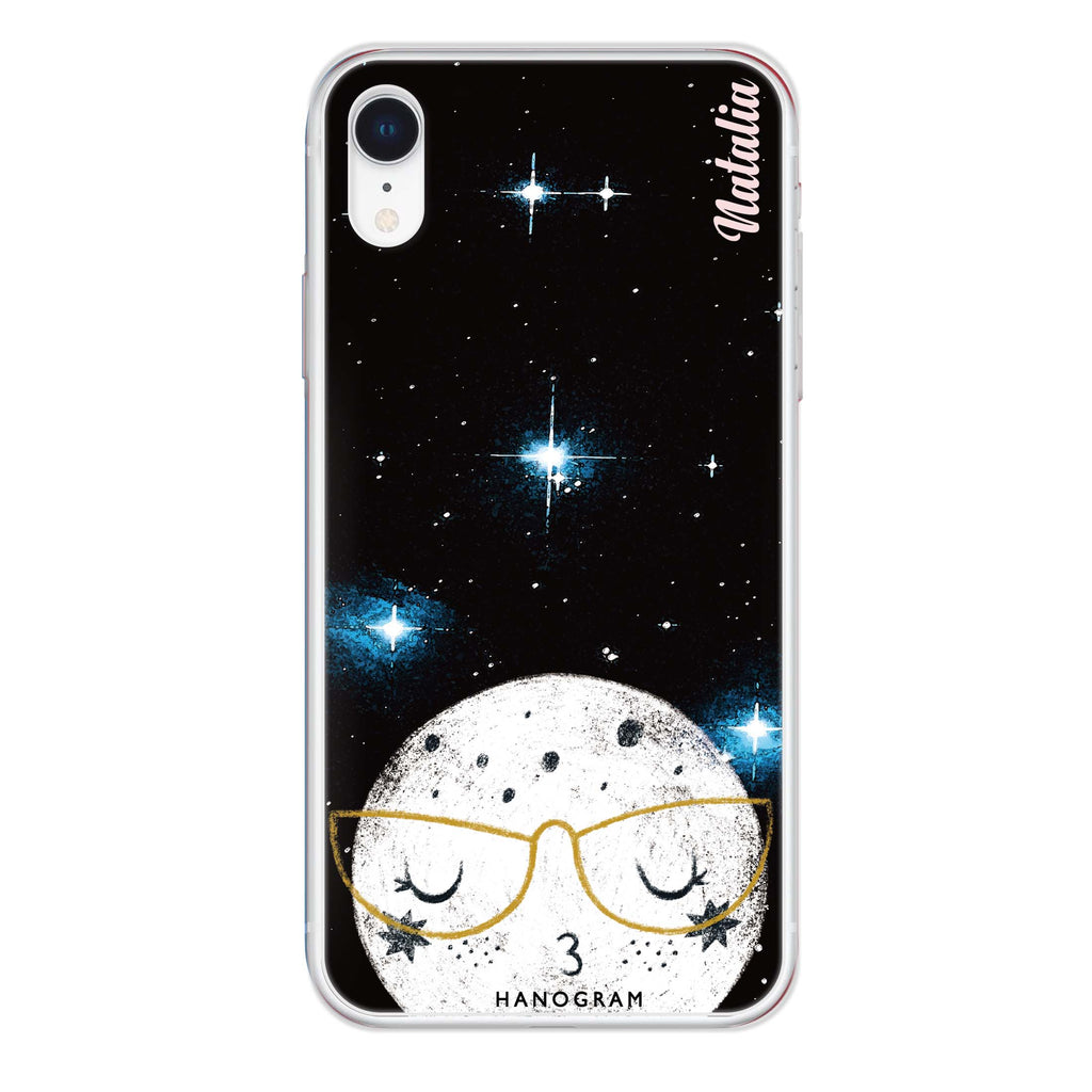 Glasses Moon iPhone XR Ultra Clear Case