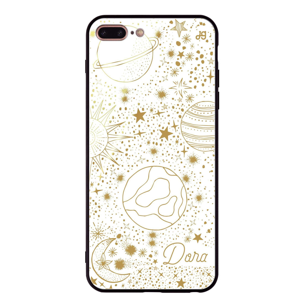 Golden Galaxy I iPhone 7 Plus Glass Case