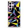 Geometric personalized name Samsung Galaxy S26/S25/S24/S23/S22 Ultra ultra clear case, transparent design, main view