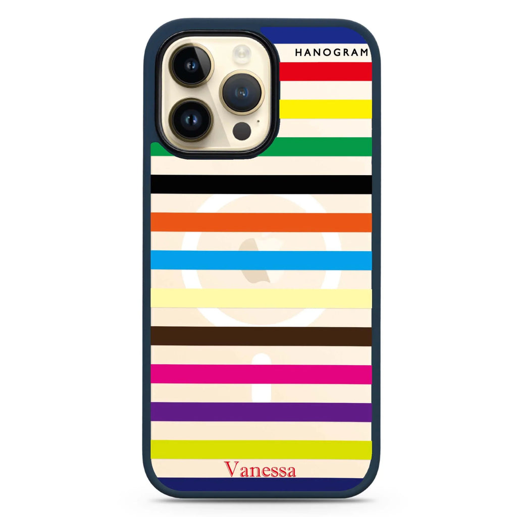 colorful stripe MagSafe Compatible Impact Guard Bumper Case