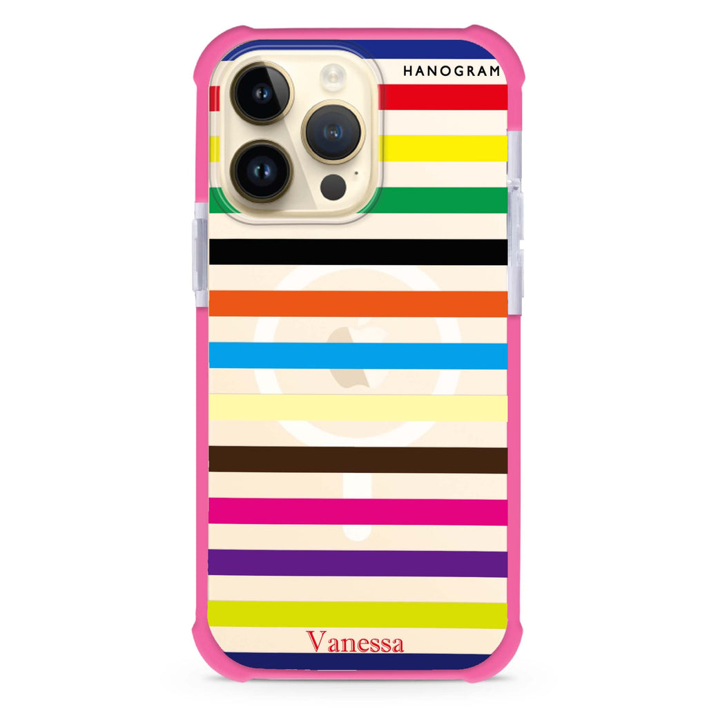 colorful stripe MagSafe Compatible Ultra Shockproof Case