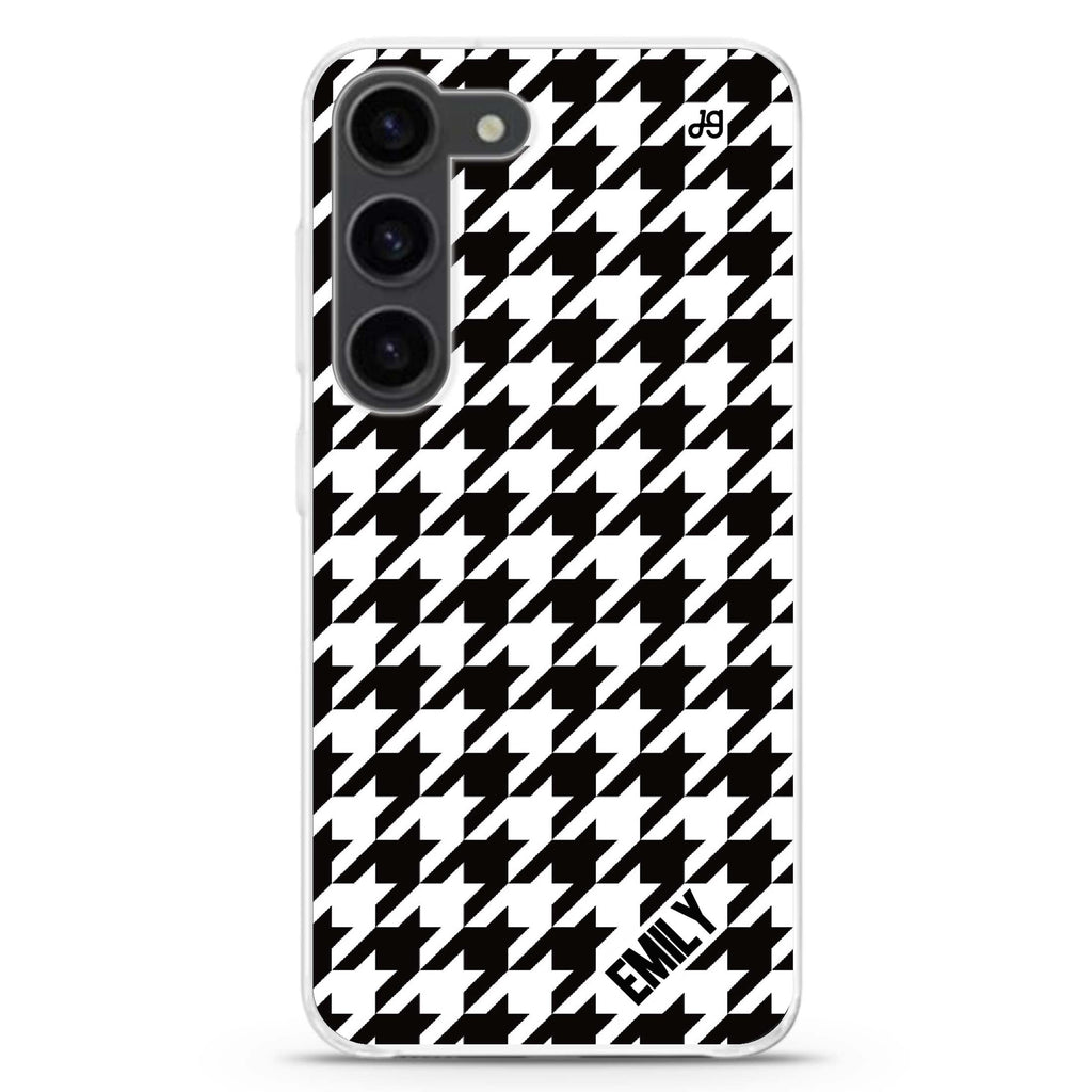 Houndstooth Ultra Clear Case for Galaxy S23