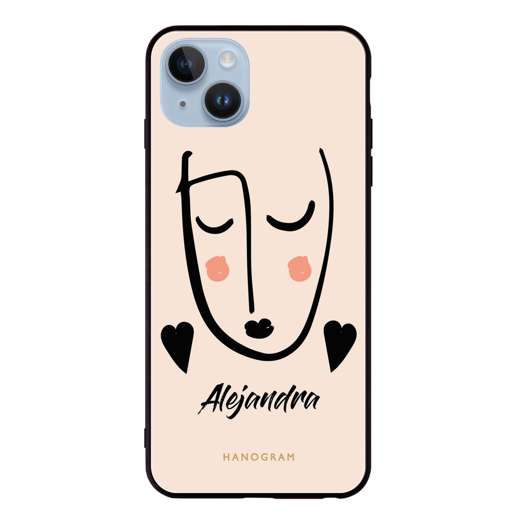 Lovely Face iPhone 14 Plus Glass Case