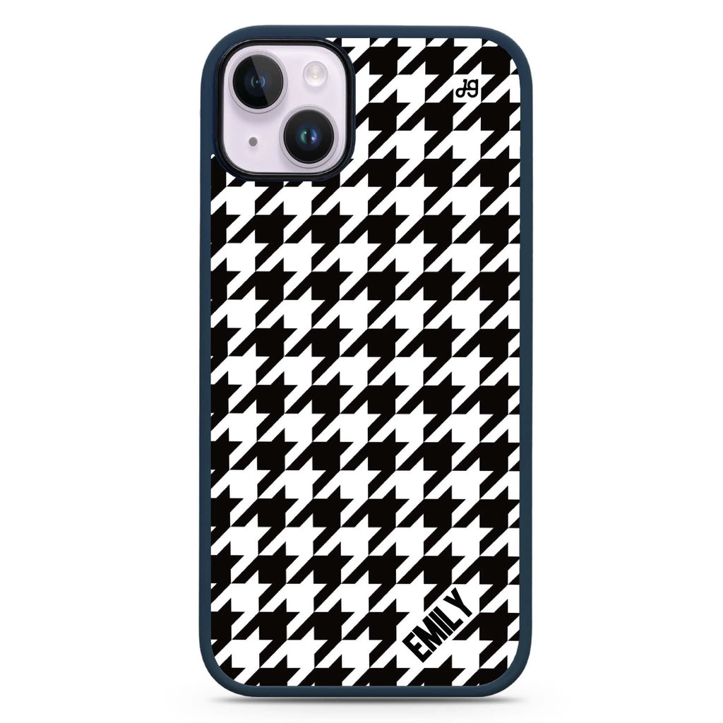 Houndstooth iPhone 14 Plus MagSafe Compatible Impact Guard Bumper Case