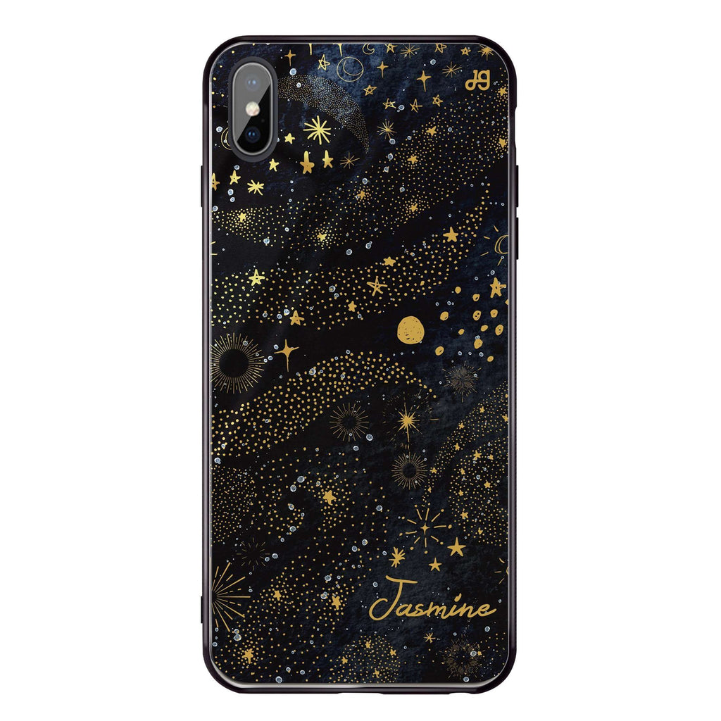 Golden Galaxy IV iPhone X Glass Case