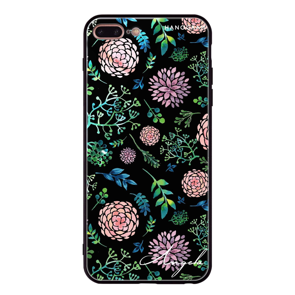 Paint Flower iPhone 8 Plus Glass Case
