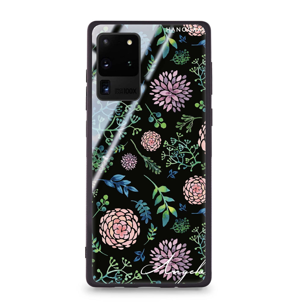 Paint Flower Samsung Glass Case