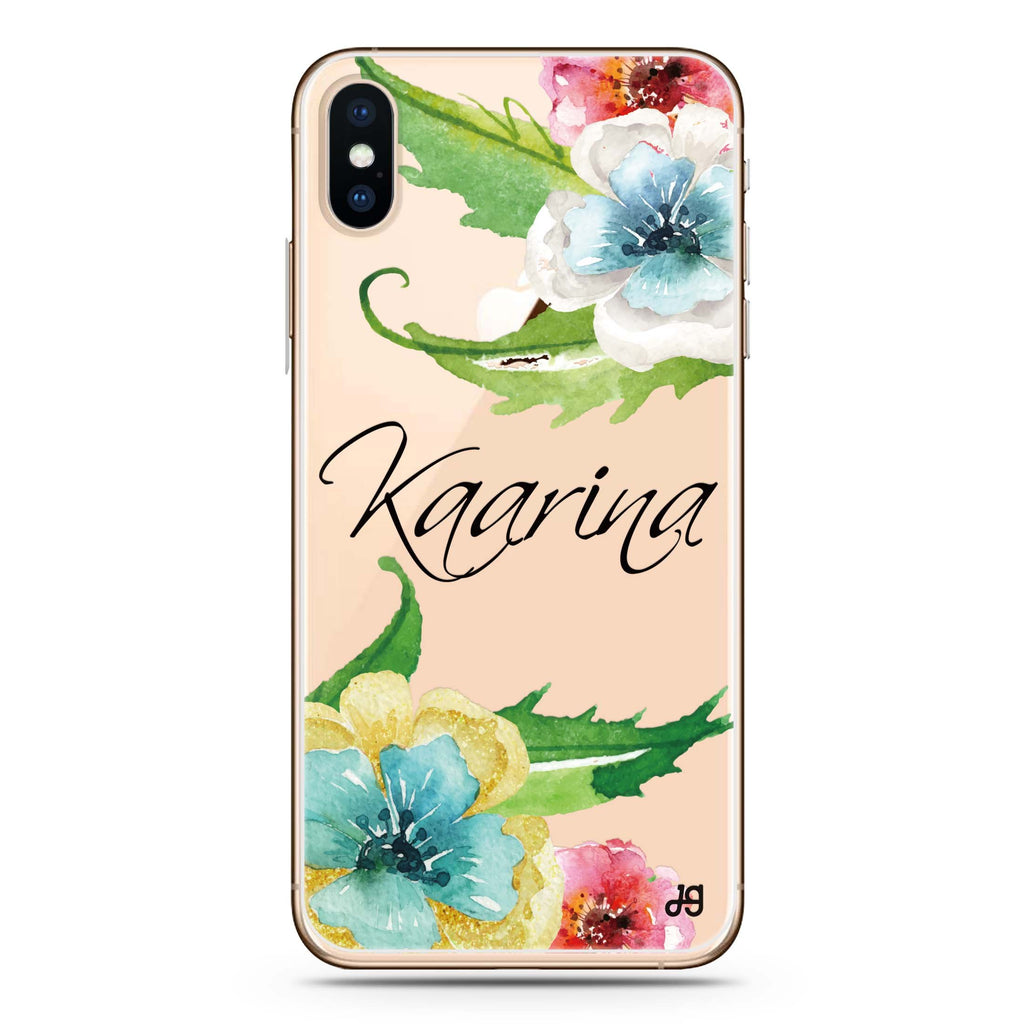 Golden and White Anemones iPhone XS Ultra Clear Case