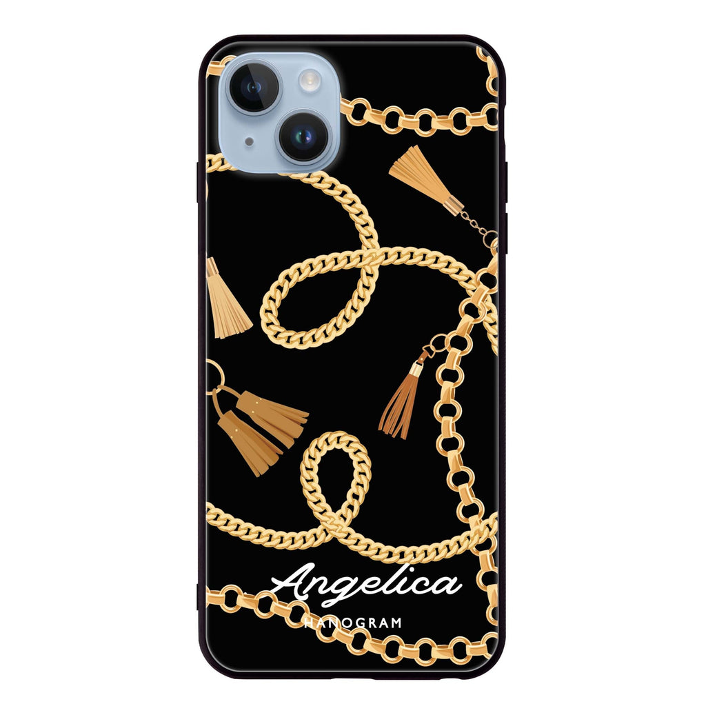 Belt and Chain I iPhone 14 Plus Glass Case
