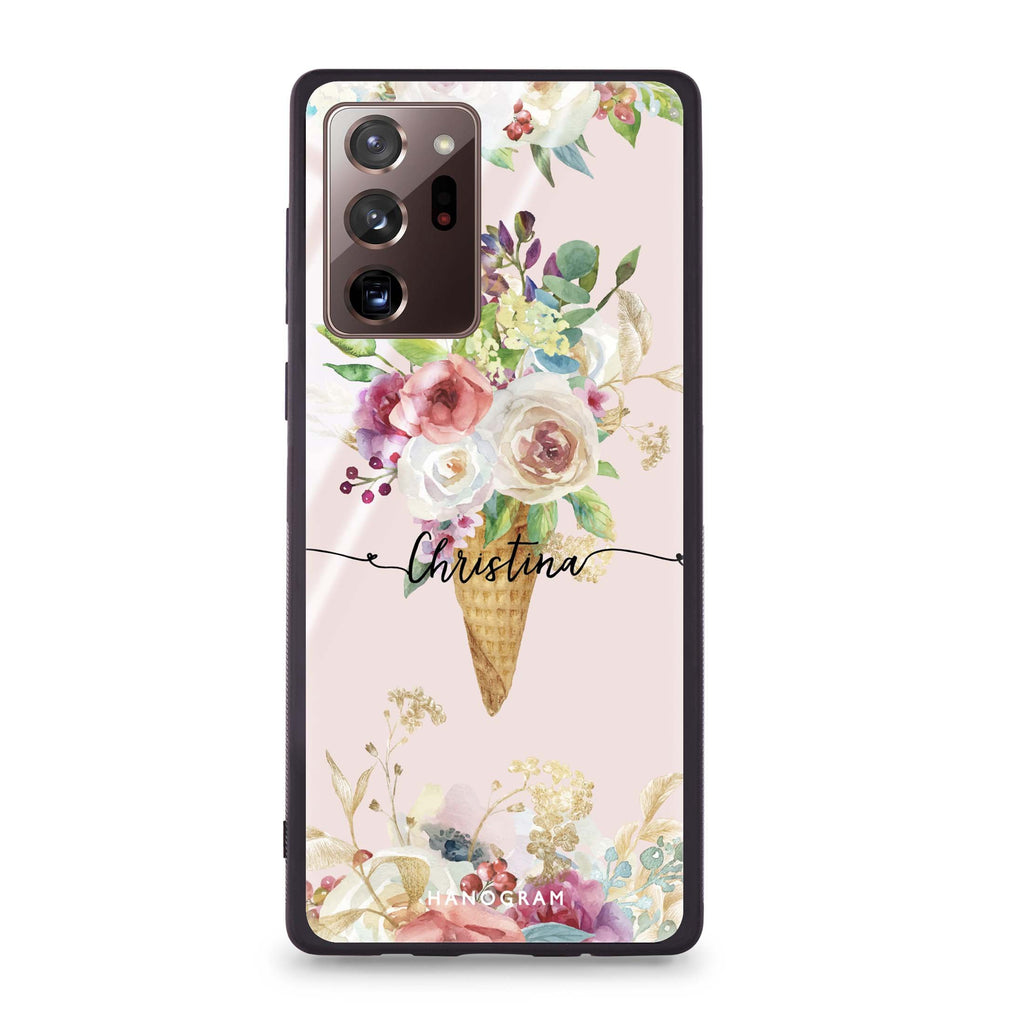 Ice cream floral Samsung Note 20 Ultra Glass Case