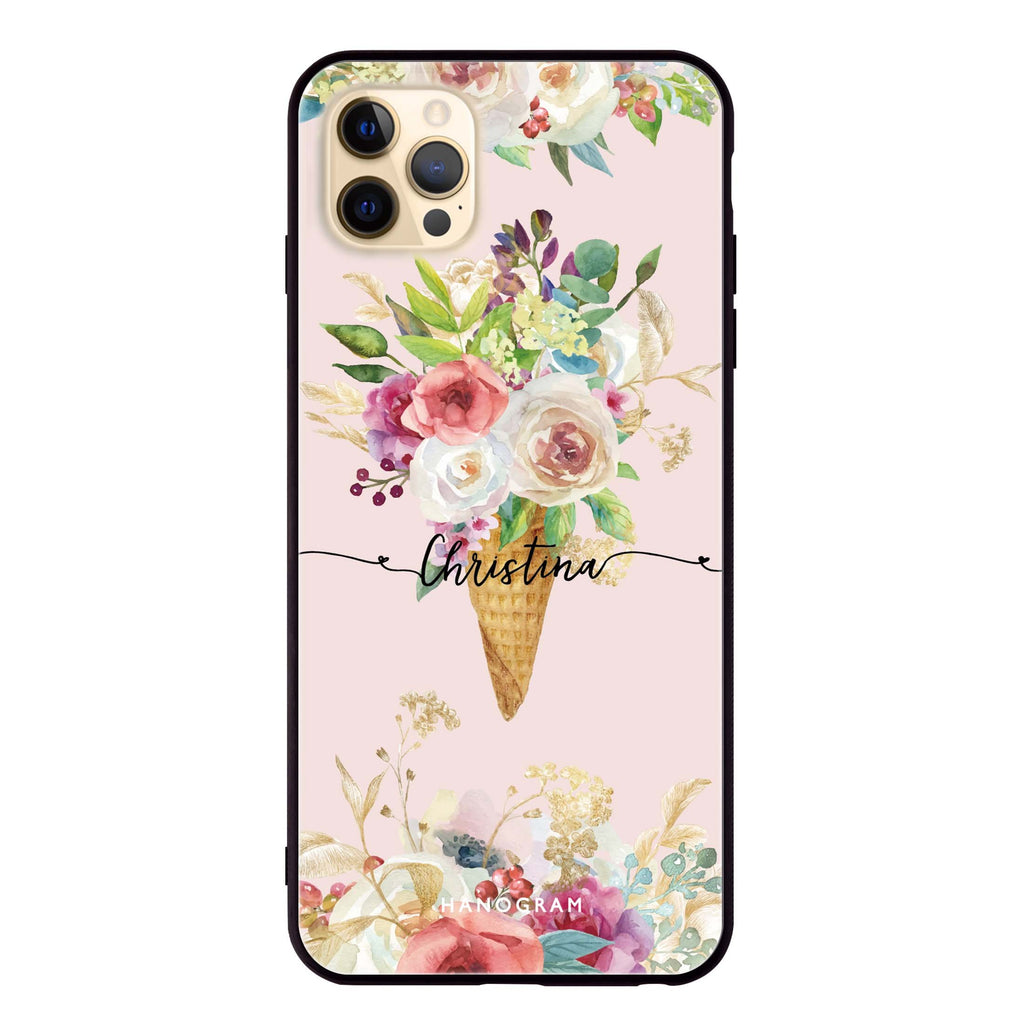 Ice cream floral iPhone 12 Pro Glass Case