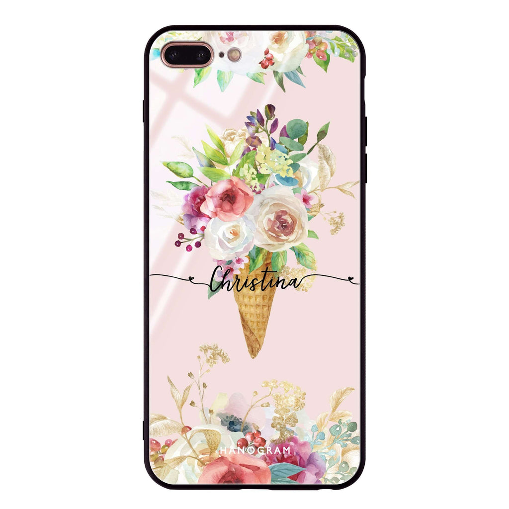 Ice cream floral iPhone 8 Plus Glass Case