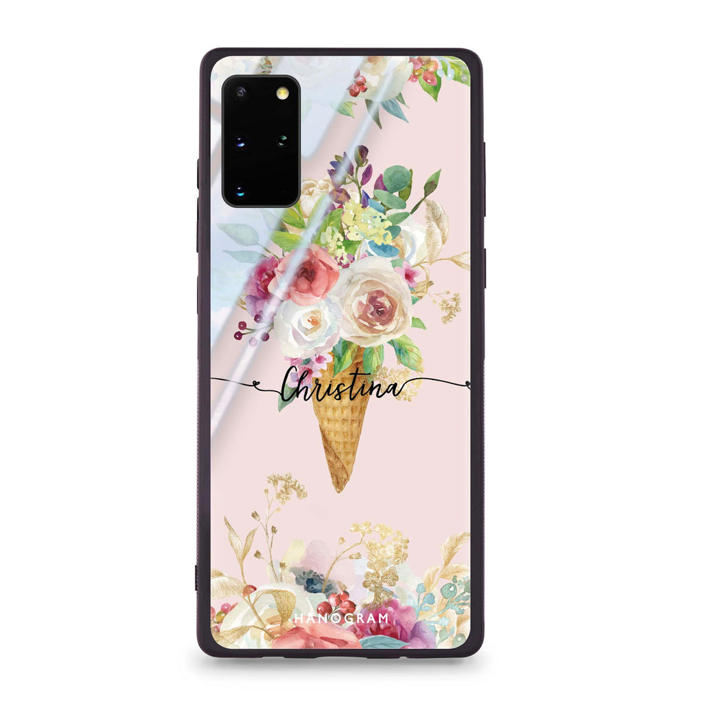 Ice cream floral Samsung S20 Plus Glass Case