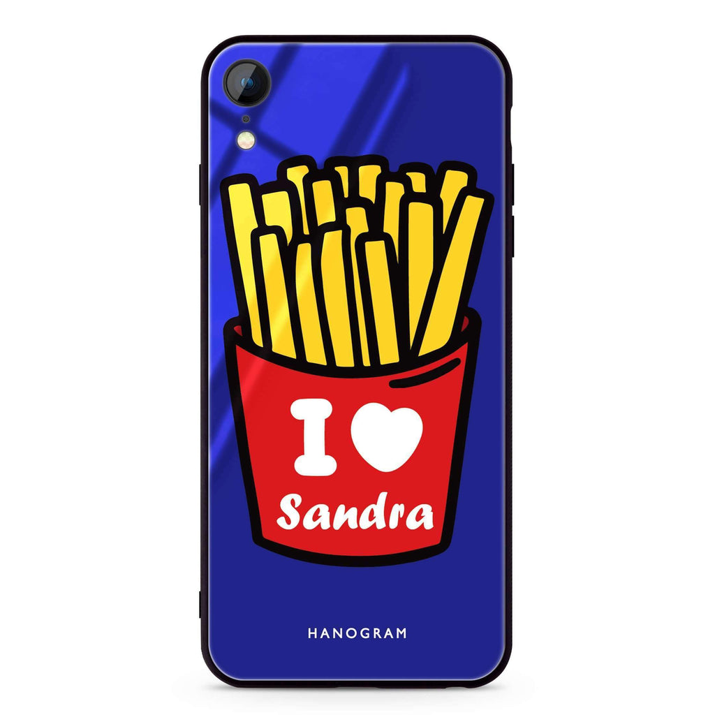 I Love French Fries iPhone XR Glass Case