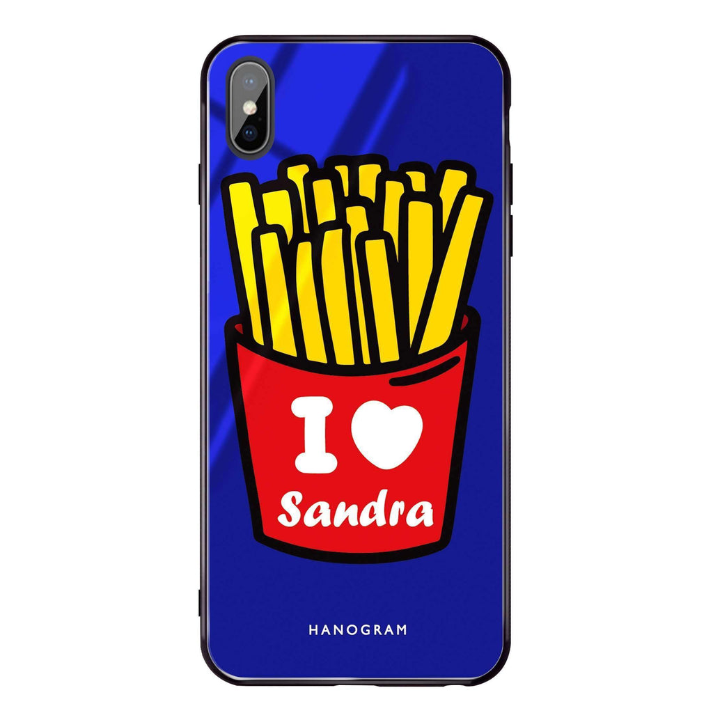 I Love French Fries iPhone X Glass Case