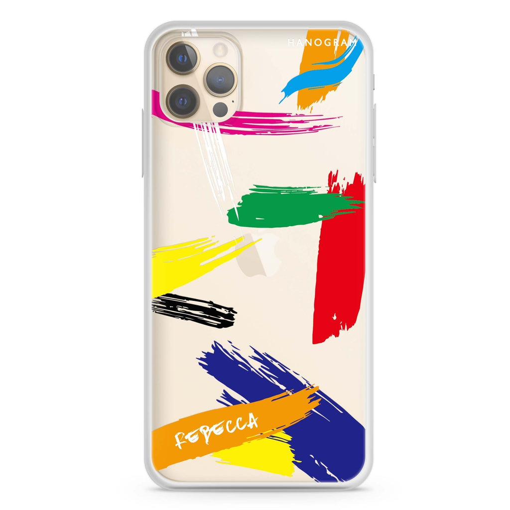 Brush Paint iPhone 12 Pro Ultra Clear Case