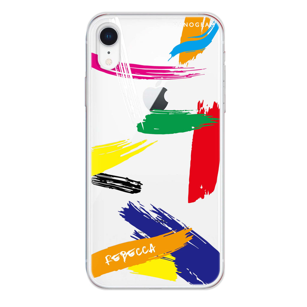 Brush Paint iPhone XR Ultra Clear Case