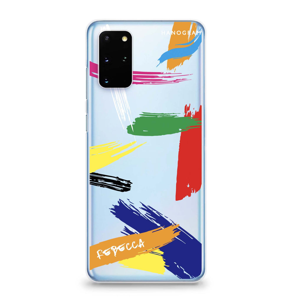 Brush Paint Samsung S20 Soft Clear Case